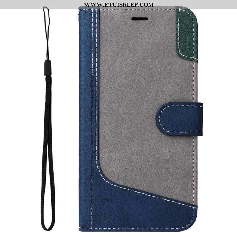 Etui Folio do Samsung Galaxy S23 5G Dwukolorowy Z Paskiem